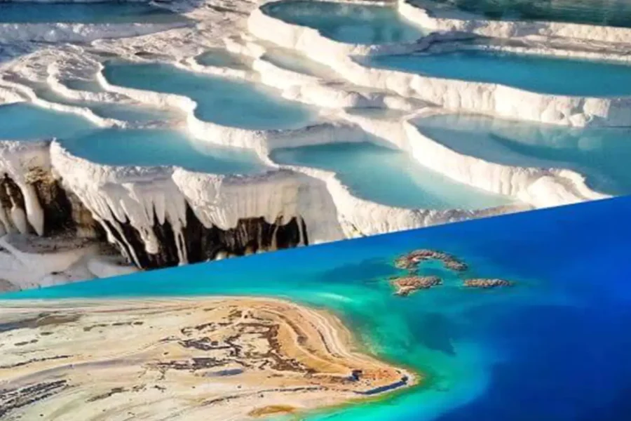 ⚪ باموكالي مع بحيرة سالدا